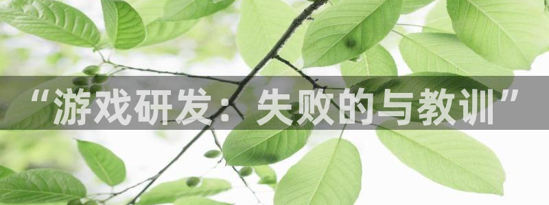 ag街机服装：“游戏研发：失败的与教训”