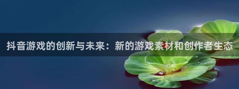 ag街机子出版社：抖音游戏的创新与未来：新的游戏素材和创作者生态